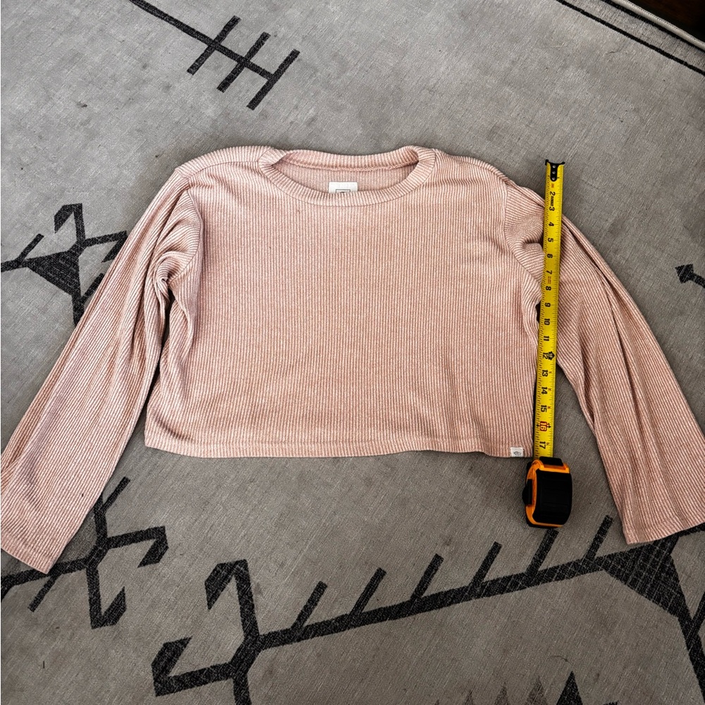 Rip Curl Ribbed Crop Top - Light Pink